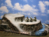 "BRAND NEW" 1:32 Custom Painted & Weathered Deluxe Large Winter Mountain Diorama Platform Exclusive