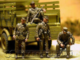 "BRAND NEW" Custom Built - Hand Painted & Weathered 1:35 WWII Deluxe German "Panzergrenadier - Africa" Soldier Set (4 Figure Set)