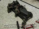 "BRAND NEW" Custom Built - Hand Painted & Weathered 1:35 WWII German "SS Officer's Staff Car" Soldier Set  (8)