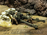 "RETIRED & "BRAND NEW" Forces Of Valor 1:32 Scale WWII US M2A1 105mm Howitzer & 3 Man Crew - France 44