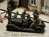 "BRAND NEW" Custom Built - Hand Painted & Weathered 1:35 WWII German "SS Officer's Staff Car" Soldier Set  (8)