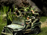 "BRAND NEW" Custom Built - Hand Painted & Weathered 1:35 Master Box Deluxe Vietnam US Soldier Set (3 Figure Set)