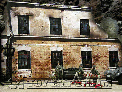 "BRAND NEW" Build-a-Rama Deluxe WWII "Photo Real"  2 Story  Destroyed Factory w/Sidewalk Set