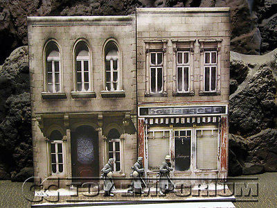 "BRAND NEW"  Build-a-Rama Deluxe WWII "Photo Real" Winter Color Facade #3 w/Sidewalk