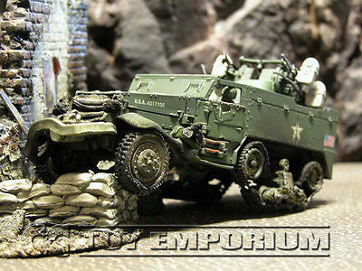 VERY RARE!  Forces Of Valor Custom "Battled Damaged" WWII US M16 "MG" Half Track