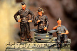 "BRAND NEW" Custom Built - Hand Painted & Weathered 1:35 WWII German "SS Panzer Crew - Smolensk" Set  (3 Figure Set)