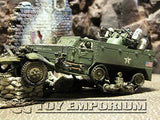 VERY RARE!  Forces Of Valor Custom "Battled Damaged" WWII US M16 "MG" Half Track