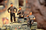"BRAND NEW" Custom Built - Hand Painted & Weathered 1:35 WWII German "SS Panzer Crew - Smolensk" Set  (3 Figure Set)