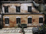 "BRAND NEW" Build-a-Rama Deluxe WWII "Photo Real"  2 Story  Destroyed Factory w/Sidewalk Set