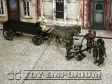 "BRAND NEW" Custom Built - Hand Painted & Weathered 1:35 WWII US Soldier Set "Hold UP" w/ Wooden Cart & Horses (6 Figure Set)