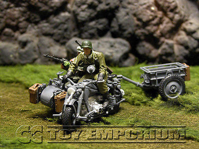 "RETIRED" Forces Of Valor 1:32 Scale WWII German Zundapp w/ Side Car - Eastern Front