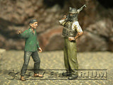 "BRAND NEW" Custom Built - Hand Painted & Weathered 1:35 Iraq Insurgents Getting Info. Set (4 Figure Set)