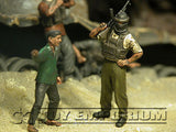 "BRAND NEW" Custom Built - Hand Painted & Weathered 1:35 Iraq Insurgents Getting Info. Set (4 Figure Set)