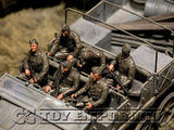 "BRAND NEW" Custom Built - Hand Painted & Weathered 1:35 WWII German Half Track Riders (6  Figure Set)
