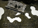 "RETIRED & BRAND NEW"  Build-a-Rama 1:32 Hand Painted WWII Deluxe Snow Patches Set (5 Piece Set)