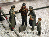 "BRAND NEW" Custom Built - Hand Painted & Weathered 1:35 WWII German Check Point Soldier Set w/ Gate & Guard Post (6 Figure Set)