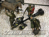 "BRAND NEW" Custom Built - Hand Painted & Weathered 1:35 WWII US Soldier Set "Hold UP" w/ Wooden Cart & Horses (6 Figure Set)