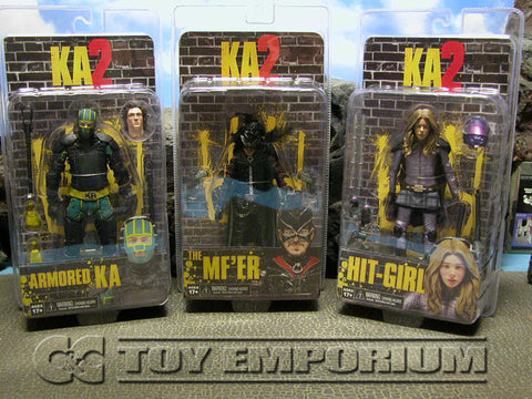 "BRAND NEW & SOLD OUT" NECA Kick Ass 2 Series 2 Action Figure Set (3) MINT On Card