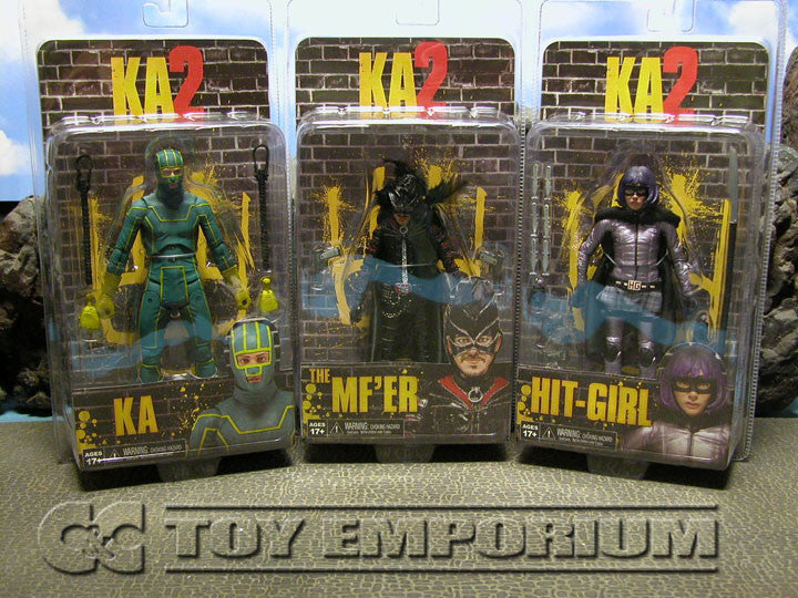 "BRAND NEW & SOLD OUT" NECA Kick Ass 2 Series 1 Action Figure Set (3) MINT On Card