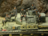 "BRAND NEW" Custom Built - Hand Painted & Weathered 1:35 WWII German "Tank Crew, France , 1940" Soldier Set (5 Figure Set)