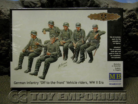"BRAND NEW" Master Box Models 1:35 Scale Deluxe WWII "German Infantry - Off To The Front" Model Kit