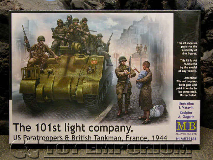 "BRAND NEW" Master Box Models 1:35 Scale Deluxe WWII "US 101st Paratrooper & British Tankman, France, 1944" Model Kit