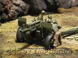 "RETIRED & "BRAND NEW" Forces Of Valor 1:32 Scale WWII US M2A1 105mm Howitzer & 3 Man Crew - France 44