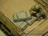 "RETIRED & BRAND NEW" Build-a-Rama 1:32 Hand Painted WWII Deluxe "Desert Tan" Crate Set (3 Piece Set)