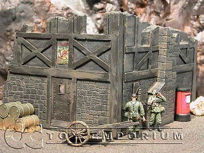 "RETIRED" Pro Built - Hand painted & Weathered Verlinden 1:35 WWII Custom Gothic Tavern Ruin