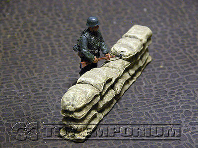 "RETIRED & BRAND NEW" Build-a-Rama 1:32 Hand Painted WWII Sandbag "Straight" Wall Section