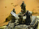 "BRAND NEW" Custom Built - Hand Painted & Weathered 1:35 WWII Deluxe German "Rommel & His Staff" Soldier Set (4 Figure Set)