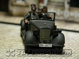 "BRAND NEW" Custom Built - Hand Painted & Weathered 1:35 WWII German "SS Officer's Staff Car" Soldier Set  (8)