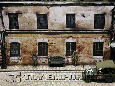 "BRAND NEW"  Build-a-Rama Deluxe WWII "Photo Real" 2 Story  Factory w/Sidewalk Set
