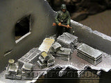 "RETIRED & BRAND NEW" Build-a-Rama 1:32 Hand Painted WWII Deluxe "Winter" Crate, Gear & Box Set (7 Piece Set)
