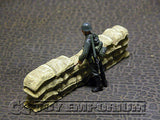 "RETIRED & BRAND NEW" Build-a-Rama 1:32 Hand Painted WWII Sandbag "Straight" Wall Section