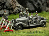 "BRAND NEW" Custom Built - Hand Painted & Weathered 1:35 WWII German Sd Kfz.2 Police Car Set With 5  Figures