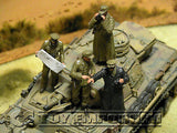 "BRAND NEW" Custom Built - Hand Painted & Weathered 1:35 WWII Deluxe German "Rommel & His Staff" Soldier Set (4 Figure Set)