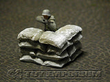 "RETIRED & BRAND NEW" Build-a-Rama 1:32 Hand Painted WWII "Winter" Sandbag Wall Corner Section
