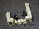 "RETIRED & BRAND NEW" Build-a-Rama 1:32 Hand Painted WWII Deluxe Sandbag Wall Gun Position Section