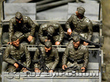 "BRAND NEW" Custom Built - Hand Painted & Weathered 1:35 WWII German Half Track Riders (6  Figure Set)