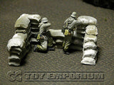 "RETIRED & BRAND NEW" Build-a-Rama 1:32 Hand Painted WWII "Winter" Sandbag Wall Gun Position Section