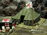 "RETIRED & BRAND NEW" Build-a-Rama 1:32 Scale Hand Painted WWII Field Hospital Flag Pole Set