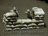 "RETIRED & BRAND NEW" Build-a-Rama 1:32 Hand Painted WWII "Winter" Sandbag Wall Gun Position Section
