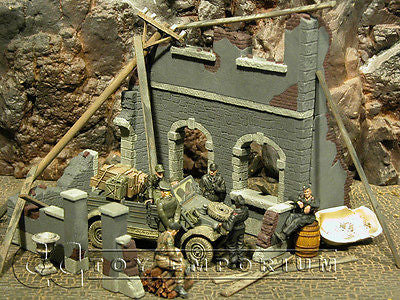 "RETIRED" Pro Built - Hand Painted & Weathered Verlinden 1:35 Custom Built WWII Country House Ruin