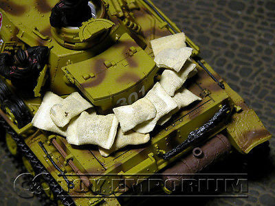 "RETIRED & BRAND NEW" Build-a-Rama 1:32 Scale Hand Painted WWII Loose Sandbags Set (10 Piece Set)