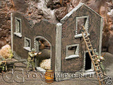 "RETIRED" Pro Built - Hand Painted & Weathered  Verlinden 1:35 WWII Custom 2 Story Old Barn