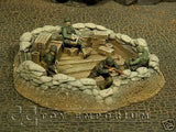 "RETIRED & BRAND NEW" Build-a-Rama 1:32 Hand Painted WWII Sandbag Pit Ruin