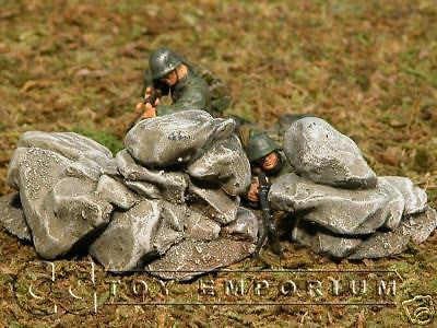 "RETIRED & BRAND NEW" Build-a-Rama 1:32 Hand Painted WWII Rock Formation #1 (2 Piece Set)