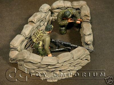 "RETIRED & BRAND NEW" Build-a-Rama 1:32 Hand Painted WWII Sandbag Wall Set (3 Piece Set)